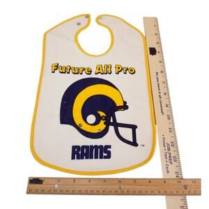 Vintage Russ Baby Bib “Future All Pro” - Los Angeles LA Rams NFL Football 1990s